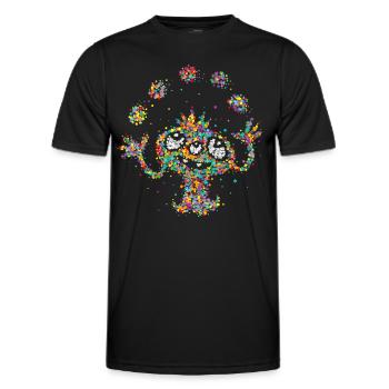 Confetti Monster Costume Remplacement Fastelovend Carnaval - T-shirt sport Homme - noir - Devant - AI Model Male 178 dark (178cm)