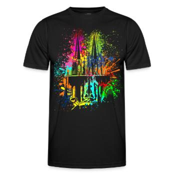 Kölner Dom Karneval Fasching Köln Kostümersatz - Männer Funktions-T-Shirt - Schwarz - Vorne - AI Model Male 178 dark (178cm)