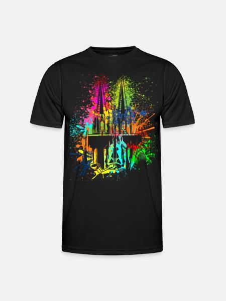 Köln Domkirke Karneval Köln Kostume udskiftning - Funktionsshirt til herrer - sort