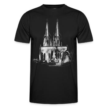 Cologne Cathedral Cologne Kölsch Carnival Carnival - Men's Functional T-Shirt - black - Front - AI Model Male 178 dark (178cm)