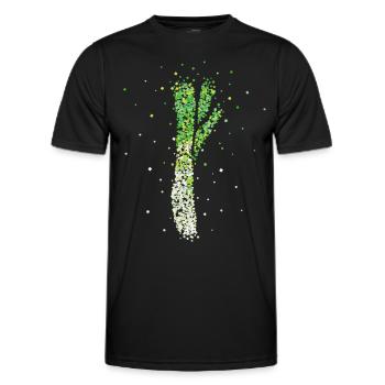 Leek Costume Replacement Carnival Carnival Confetti - Men's Functional T-Shirt - black - Front - AI Model Male 178 dark (178cm)
