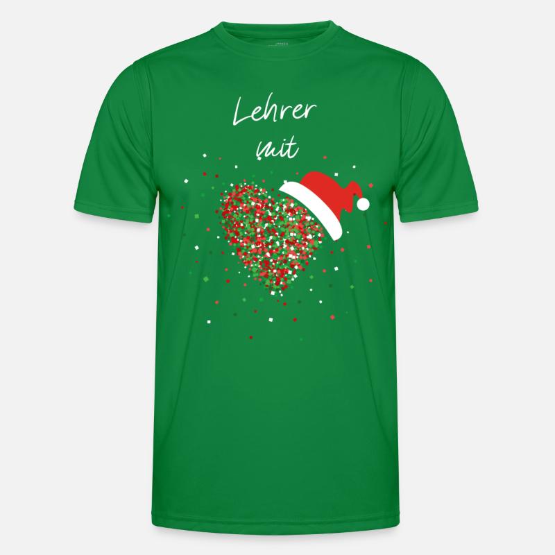 Lehrer mit Herz Klassenlehrer Wichtelgeschenk Männer Funktions-T-Shirt