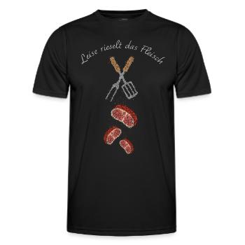 Grill d’hiver BBQ Grill Grill Viande barbecue - T-shirt sport Homme - noir - Devant - AI Model Male 178 dark (178cm)