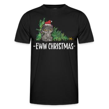Anti Weihnachten Weihnachtsmuffel Katzen Christmas - Männer Funktions-T-Shirt - Schwarz - Vorne - AI Model Male 178 dark (178cm)