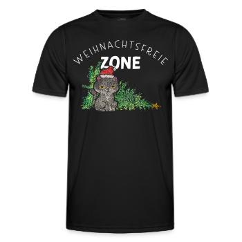 Anti Weihnachten Weihnachtsmuffel Weihnachtsbaum - Männer Funktions-T-Shirt - Schwarz - Vorne - AI Model Male 178 dark (178cm)