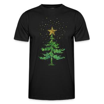 Weihnachtsbaum Christbaum Weihnachtsstern - Männer Funktions-T-Shirt - Schwarz - Vorne - AI Model Male 178 dark (178cm)