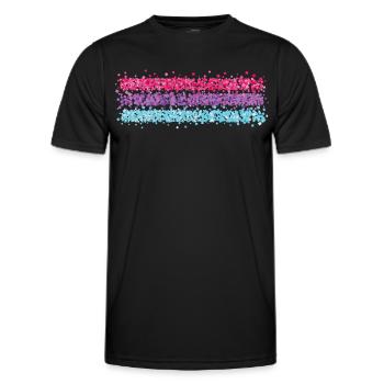 Bisexual Bisexuality Flag Gay Gay - Men's Functional T-Shirt - black - Front - AI Model Male 178 dark (178cm)