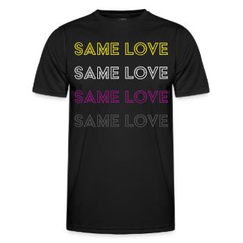 Asexuell Asexualität Asexuelle Flagge Community - Männer Funktions-T-Shirt - Schwarz - Vorne - AI Model Male 178 dark (178cm)