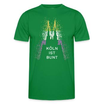 Cathédrale de Cologne Cologne Kölle Asexualité asexuée - T-shirt sport Homme - vert - Devant - AI Model Male 178 dark (178cm)