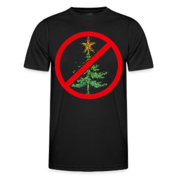 Anti Weihnachten Weihnachtsbaum Weihnachtsmuffel - Männer Funktions-T-Shirt - Schwarz - Vorne - AI Model Male 178 dark (178cm)
