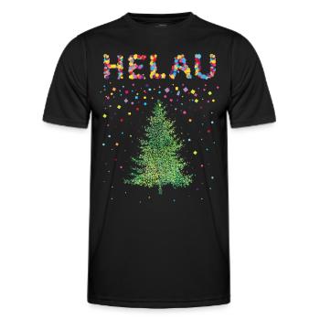 Helau Carnival Kölsch Christmas Days Christmas Tree - Men's Functional T-Shirt - black - Front - AI Model Male 178 dark (178cm)