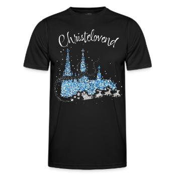 Cathédrale de Cologne Fastelovend Colonia Cologne Jours de Noël - T-shirt sport Homme - noir - Devant - AI Model Male 178 dark (178cm)