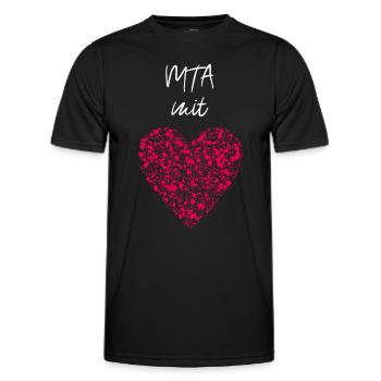 MTA mit Herz Krankenhaus Facharztpraxis Klinik - Männer Funktions-T-Shirt - Schwarz - Vorne - AI Model Male 178 dark (178cm)