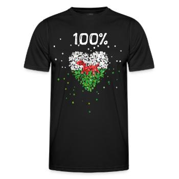 Wales Wales Flag Wales Flag Football Fan - Men's Functional T-Shirt - black - Front - AI Model Male 178 dark (178cm)