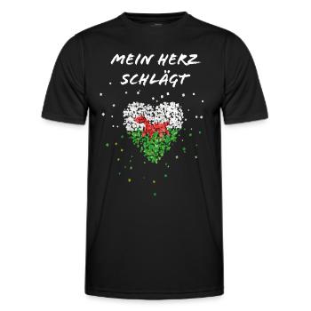 Wales Heartbeat Wales Flag Wales Flag Flag - Men's Functional T-Shirt - black - Front - AI Model Male 178 dark (178cm)