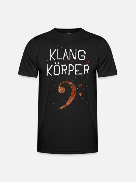Bassschlüssel Musiker Chor Musik Bass Sänger - Männer Funktions-T-Shirt - Schwarz