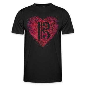 Alto clef clef Alto singer Viola - Men's Functional T-Shirt - black - Front - AI Model Male 178 dark (178cm)