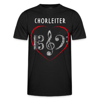 Chorleiter Chor Notenschlüssel Musikverein Musik - Männer Funktions-T-Shirt - Schwarz - Vorne - AI Model Male 178 dark (178cm)