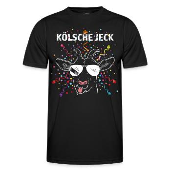 Kölsche Jeck Karneval Fasching Konfetti Colonia - Männer Funktions-T-Shirt - Schwarz - Vorne - AI Model Male 178 dark (178cm)