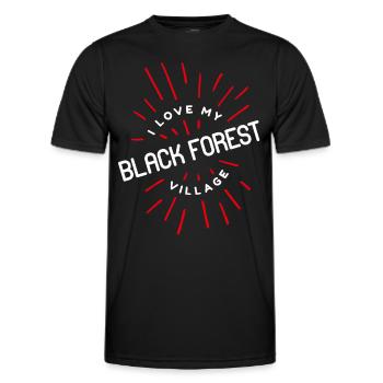 Forêt-Noire Village Village Vie Campagne Oeuf - T-shirt sport Homme - noir - Devant - AI Model Male 178 dark (178cm)