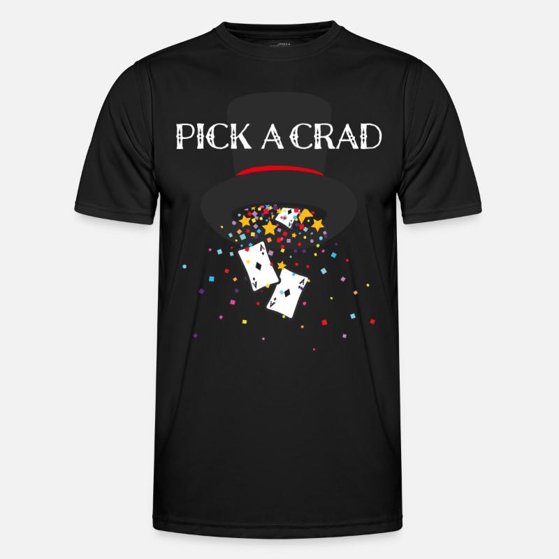 Pick a card Card Magic Card Tricks Magic Tricks Men's Functional T-Shirt