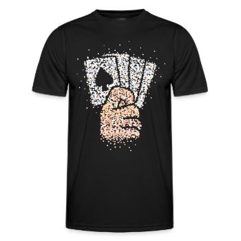 Tricksters, Tours de cartes, Magiciens de scène, Magiciens - T-shirt sport Homme - noir - Devant - AI Model Male 178 dark (178cm)