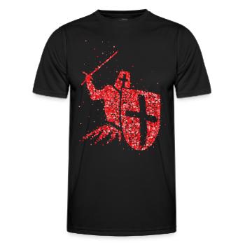 Kreuzritter Ritter Tempelritter Kreuzritterorden - Männer Funktions-T-Shirt - Schwarz - Vorne - AI Model Male 178 dark (178cm)