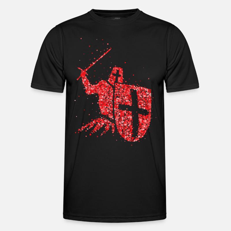 Crusader Knights Templar Crusader Order - Men's Functional T-Shirt - black