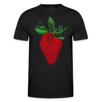 Strawberry Fruits Fruit Fruit Salad Fruit Vitamins - Men's Functional T-Shirt - black - Front - AI Model Male 178 dark (178cm)