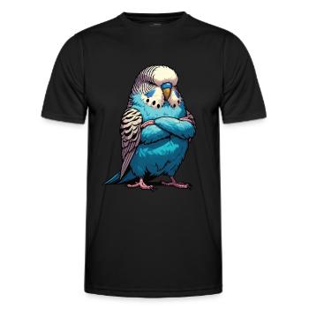 Budgie Budgie Owners Budgies - Men's Functional T-Shirt - black - Front - AI Model Male 178 dark (178cm)