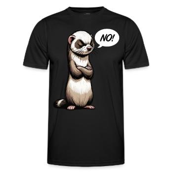 No Ferrets Ferret Keepers Ferret Owners - Men's Functional T-Shirt - black - Front - AI Model Male 178 dark (178cm)