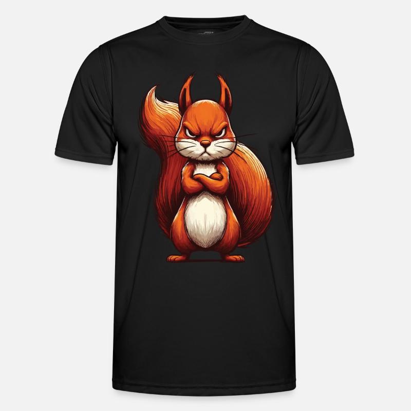 Eichhörnchen Eichhorn Eichhörnchenliebhaber Nager - Männer Funktions-T-Shirt - Schwarz