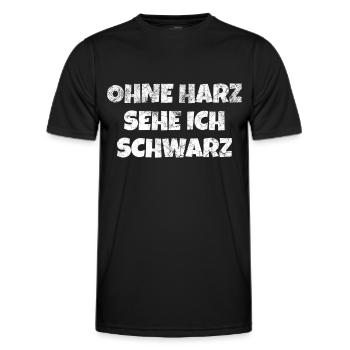 Harz Torfhaus Wanderung Harzer Brocken - Männer Funktions-T-Shirt - Schwarz - Vorne - AI Model Male 178 dark (178cm)