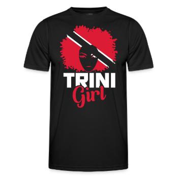 Trinité-et-Tobago Fille - T-shirt sport Homme - noir - Devant - AI Model Male 178 dark (178cm)