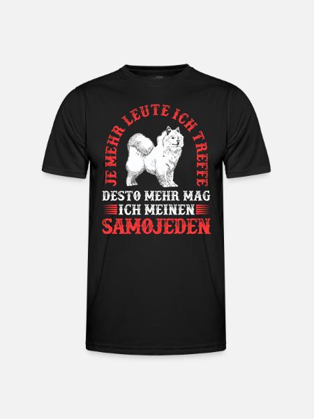 Samojede mehr mögen Samojedenspitz - Männer Funktions-T-Shirt - Schwarz