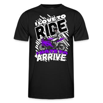 Motorcycle Lifestyle / Motorcycle / Motorcycle biker - Men's Functional T-Shirt - black - Front - AI Model Male 178 dark (178cm)