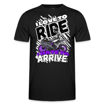 Motorcycle Lifestyle / Motorcycle / Motorcycle biker - Men's Functional T-Shirt - black - Front - AI Model Male 178 dark (178cm)