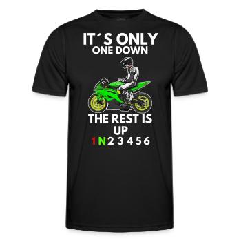 Motorcycle Lifestyle / Motorcycle / Motorcycle biker - Men's Functional T-Shirt - black - Front - AI Model Male 178 dark (178cm)