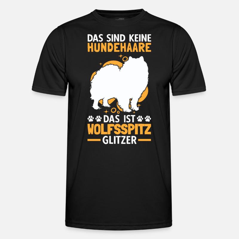 Wolfsspitz Glitzer deutscher Spitz Keeshond - Männer Funktions-T-Shirt - Schwarz