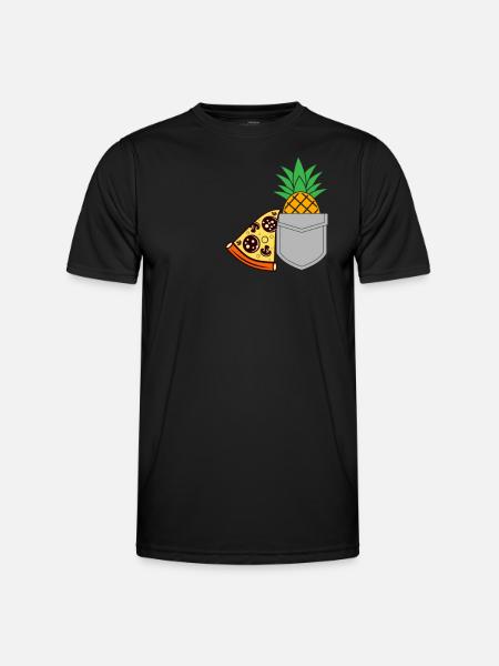 Pizza Pineapple - Men's Functional T-Shirt - black