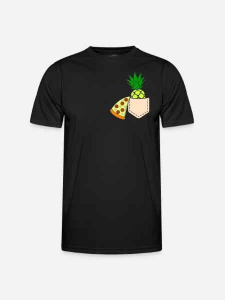 Pizza Pineapple - Men's Functional T-Shirt - black