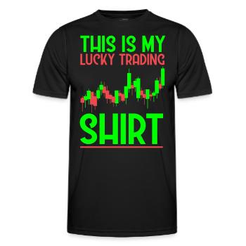 Trading Happiness Exchange - Men's Functional T-Shirt - black - Front - AI Model Male 178 dark (178cm)