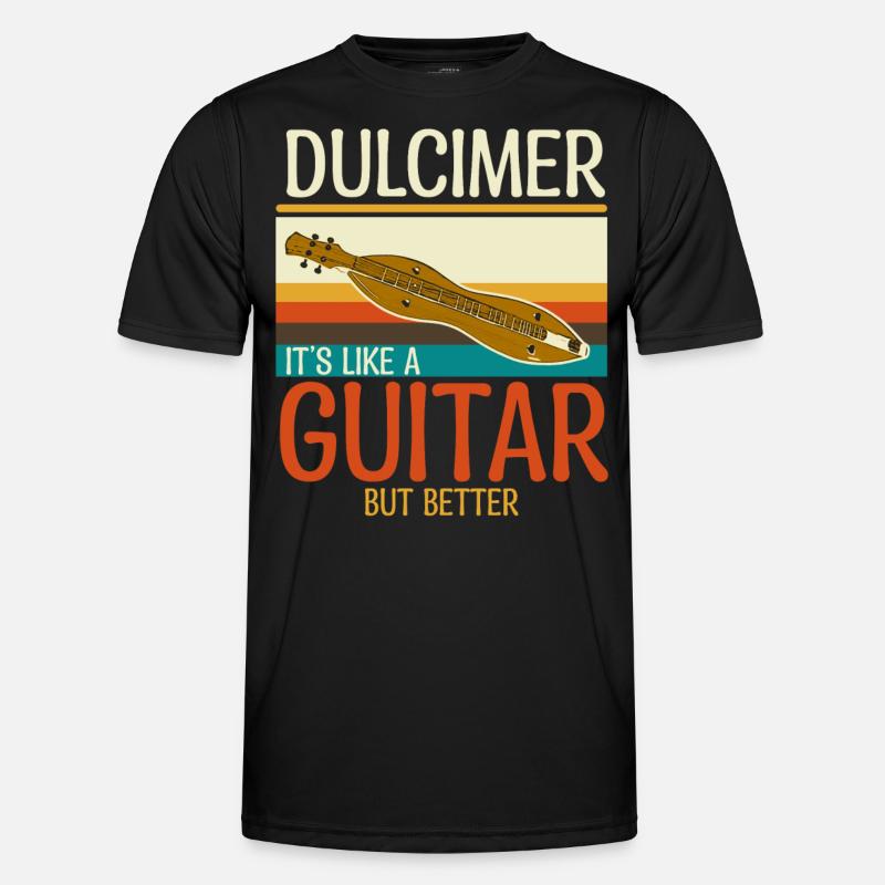 Dulcimer Instrument - Männer Funktions-T-Shirt - Schwarz