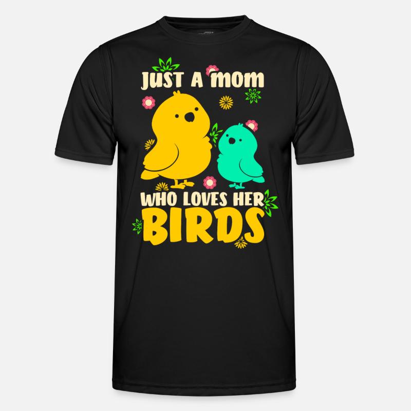 Vogel Mutter Vögel Mutterliebe - Männer Funktions-T-Shirt - Schwarz