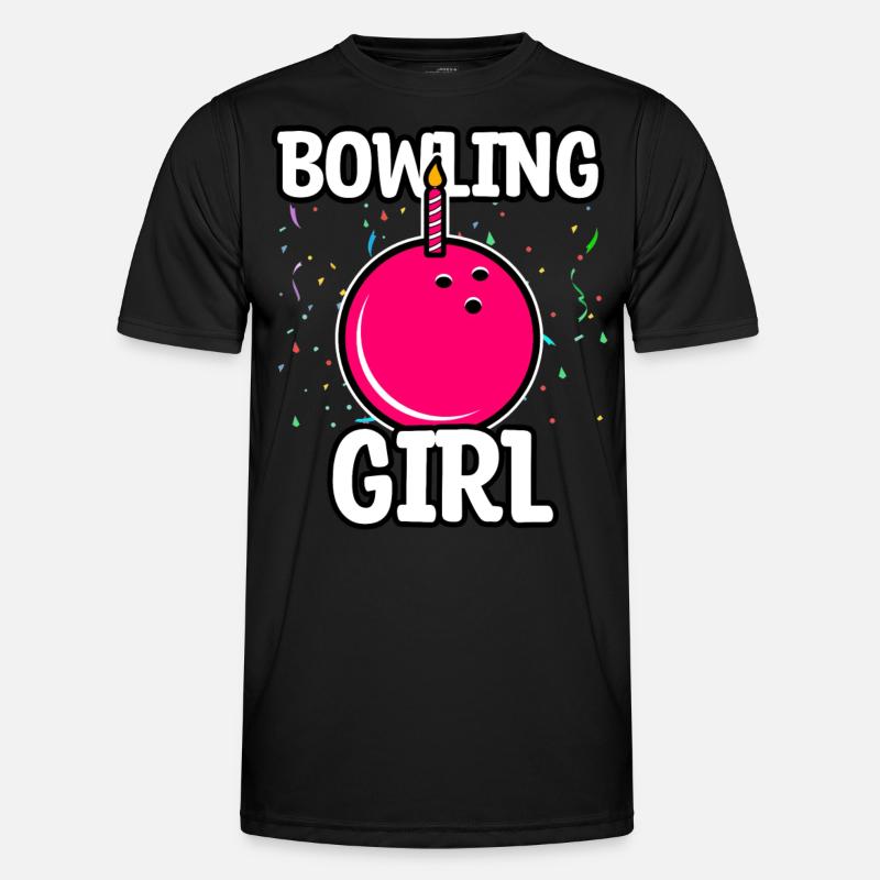 Bowling Mädchen Geburtstag Männer Funktions-T-Shirt