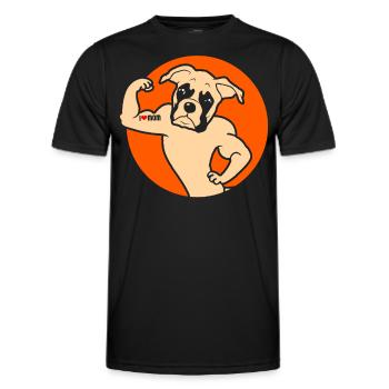 Boxer Dog Love Dog - Men's Functional T-Shirt - black - Front - AI Model Male 178 dark (178cm)