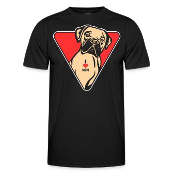 Boxer Dog Love Dog - Men's Functional T-Shirt - black - Front - AI Model Male 178 dark (178cm)
