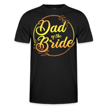 Bride's Father Best Man Wedding - Men's Functional T-Shirt - black - Front - AI Model Male 178 dark (178cm)