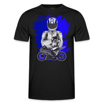 Motorcycle Lifestyle / Motorcycle / Motorcycle biker - Men's Functional T-Shirt - black - Front - AI Model Male 178 dark (178cm)