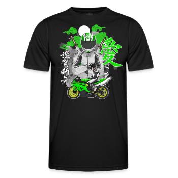 Motorcycle Lifestyle / Motorcycle / Motorcycle biker - Men's Functional T-Shirt - black - Front - AI Model Male 178 dark (178cm)